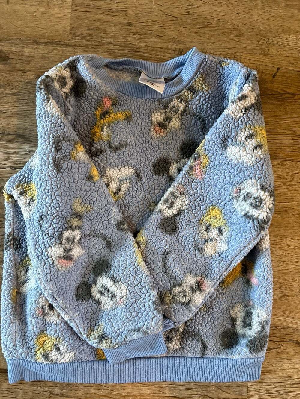 Disney Baby Mickey Mouse Sherpa Fleece Sweatshirt Blue 5T - Picture 3 of 3